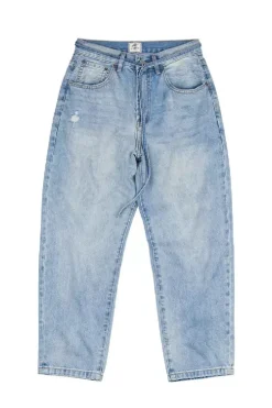 Adjustable Waist Straight-Leg Jeans