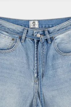 Adjustable Waist Straight-Leg Jeans