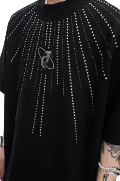 Allover Rhinestone Graphic Tee