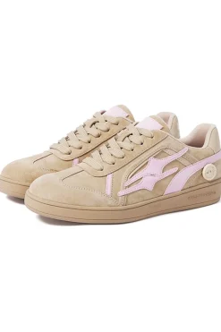 Almond Retro Trainer Sneakers