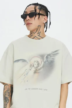Angel Print Vintage Tee