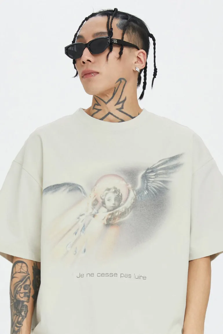 Angel Print Vintage Tee