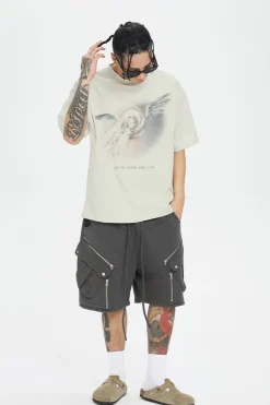 Angel Print Vintage Tee