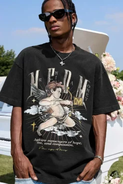 Angel Series Washed Hand-Painted Tee