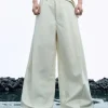 Asymmetric Metal Button Pants