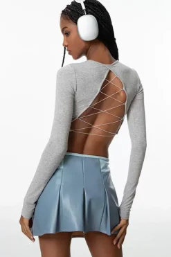 Backless Tie Baby Tee