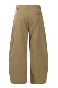 Baggy Button Wide-Leg Trousers