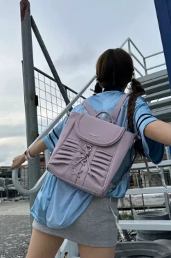 Ballet-Inspired Silky Bow Backpack