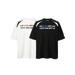 Basic Slogan Print Couple Tee