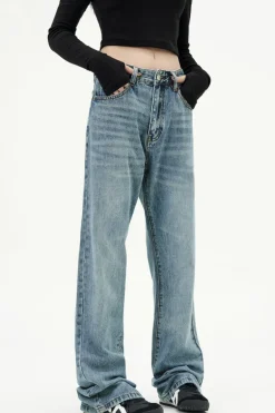 Basic Vintage Straight-Leg Jeans