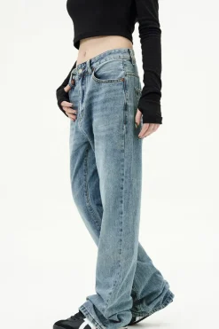 Basic Vintage Straight-Leg Jeans