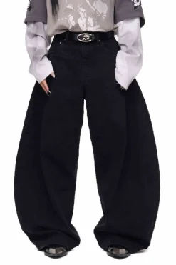 Basic Washed Wide Leg Jeans