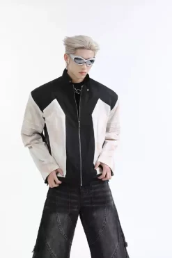Black and White Crop Jacket