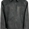 Black Mist Distressed Leather Jacket