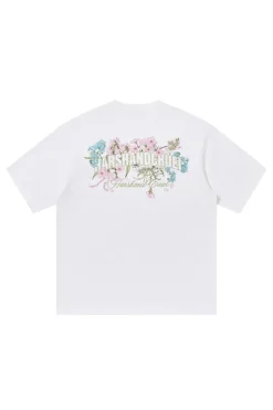 Blooming Flowers Embroidered Tee