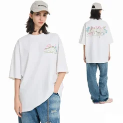 Blooming Flowers Embroidered Tee