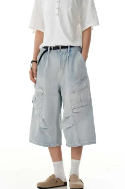 Blue Multi Pocket Jorts