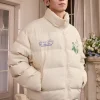 Botanical Print Graphene Puffer Jacket