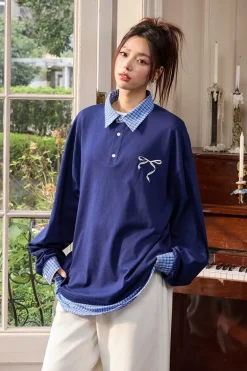Bowtie Layered L/S Tee