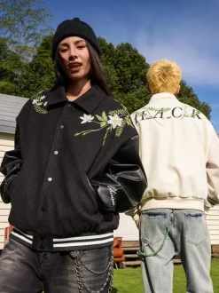 Brenches Embroidered Varsity Jacket