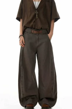 Brown Blade Deconstructed Jeans