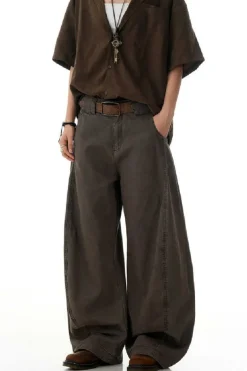 Brown Blade Deconstructed Jeans