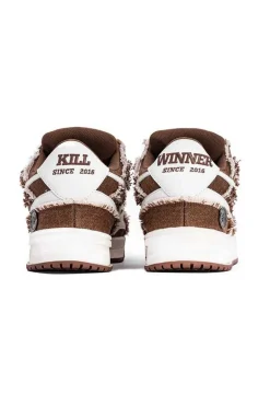 Brown Distressed Sneakers