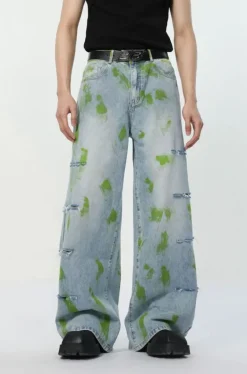Brushstroke Distressed Jeans