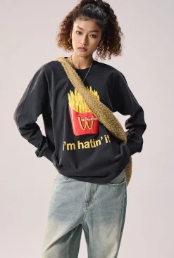 Bullet Fries Graphic Long Sleeve Tee
