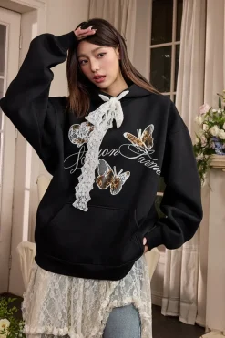 Burnt Lace Butterfly Hoodie