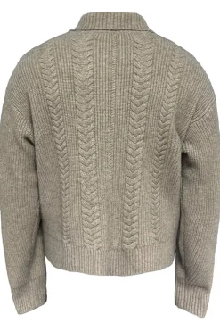 Cable Knit Zipper Sweater
