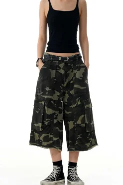 Camo Deconstructed Cargo Jorts