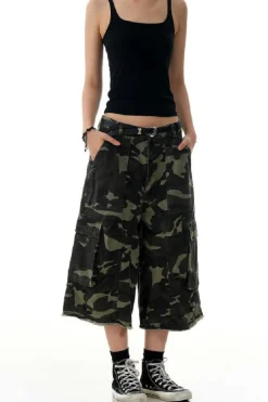 Camo Deconstructed Cargo Jorts