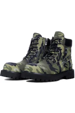 Camo Distressed Work Boots