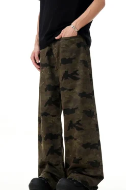 Camo Washed Cargo Jeans