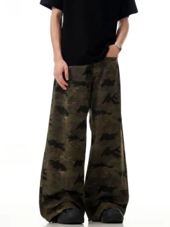 Camo Washed Cargo Jeans