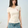 Cartoon Dog V-Neck Tee