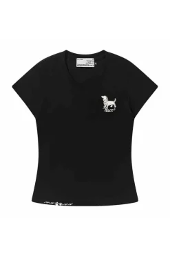 Cartoon Dog V-Neck Tee
