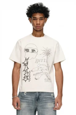 Cerberus Graffiti Print T-Shirt