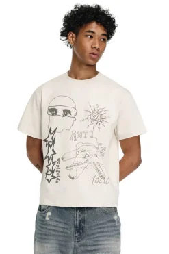 Cerberus Graffiti Print T-Shirt