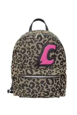 C-Logo Leopard Print Backpack