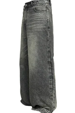 Cobweb Pattern Wide Jeans