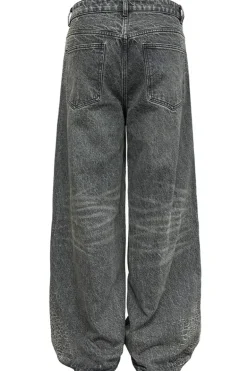 Cobweb Pattern Wide Jeans