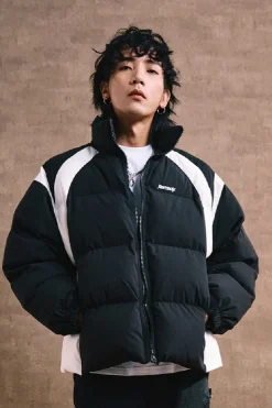 Color Block Puffer Jacket