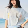Colorblock Floral Patch Tee