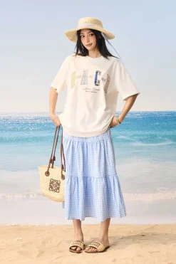 Colorblock Floral Patch Tee
