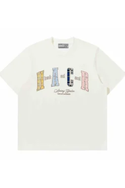 Colorblock Floral Patch Tee