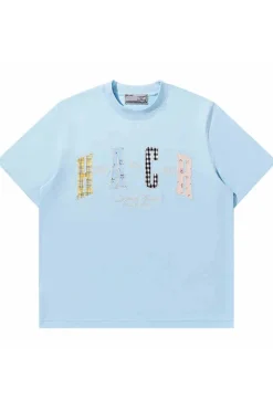 Colorblock Floral Patch Tee