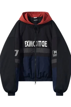 Colorblock Hooded Winter Jacket