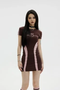 Colorblock Slim Fit Bodycon Dress